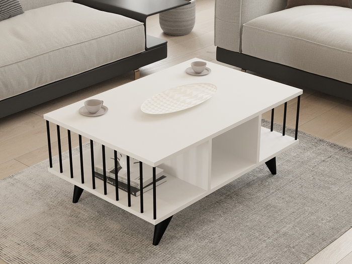 Hanah Home Bert - Mesa de centro Blanca
